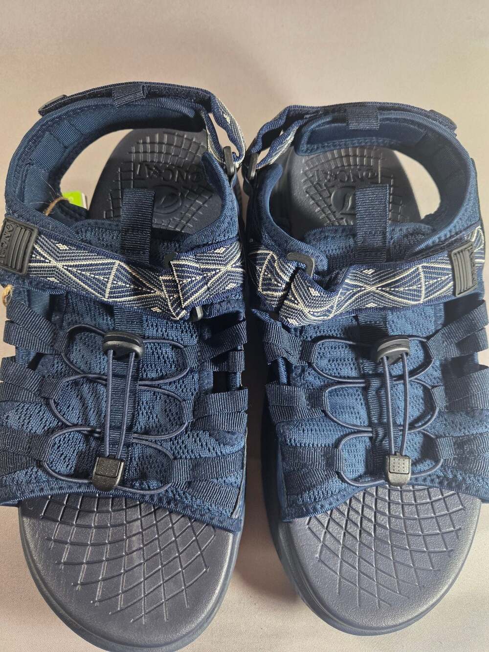 Oncai Men's Adjustable Athletic Fisherman Hiking Sandals in Navy Blue